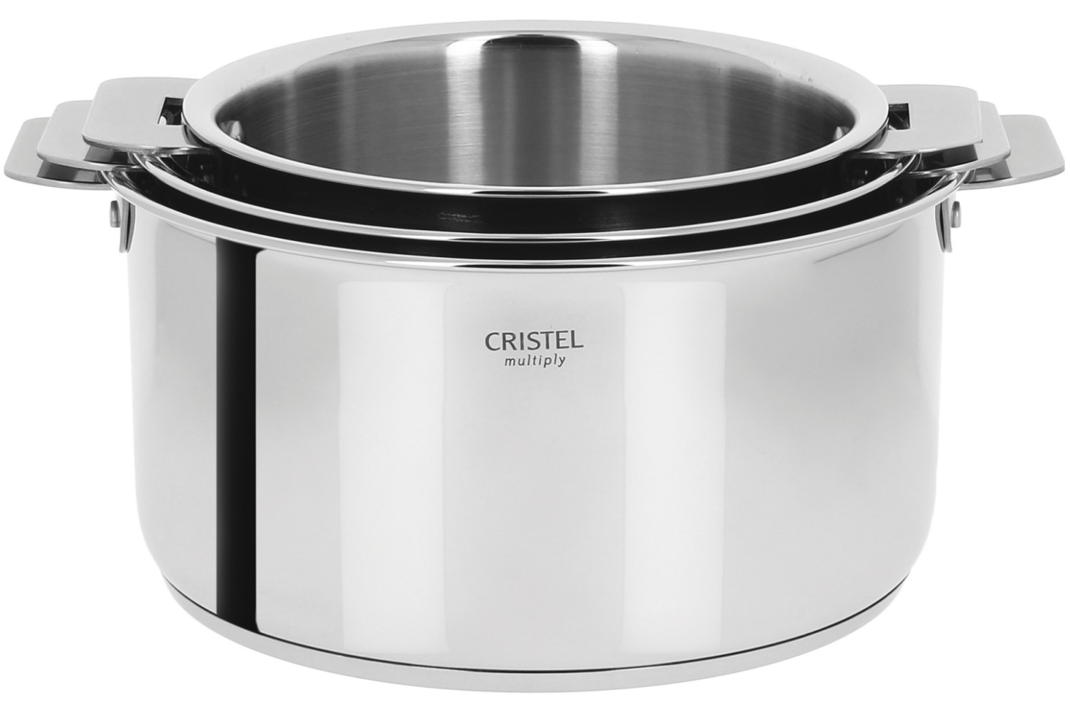 Série de 3 casseroles inox Amovible - Casteline