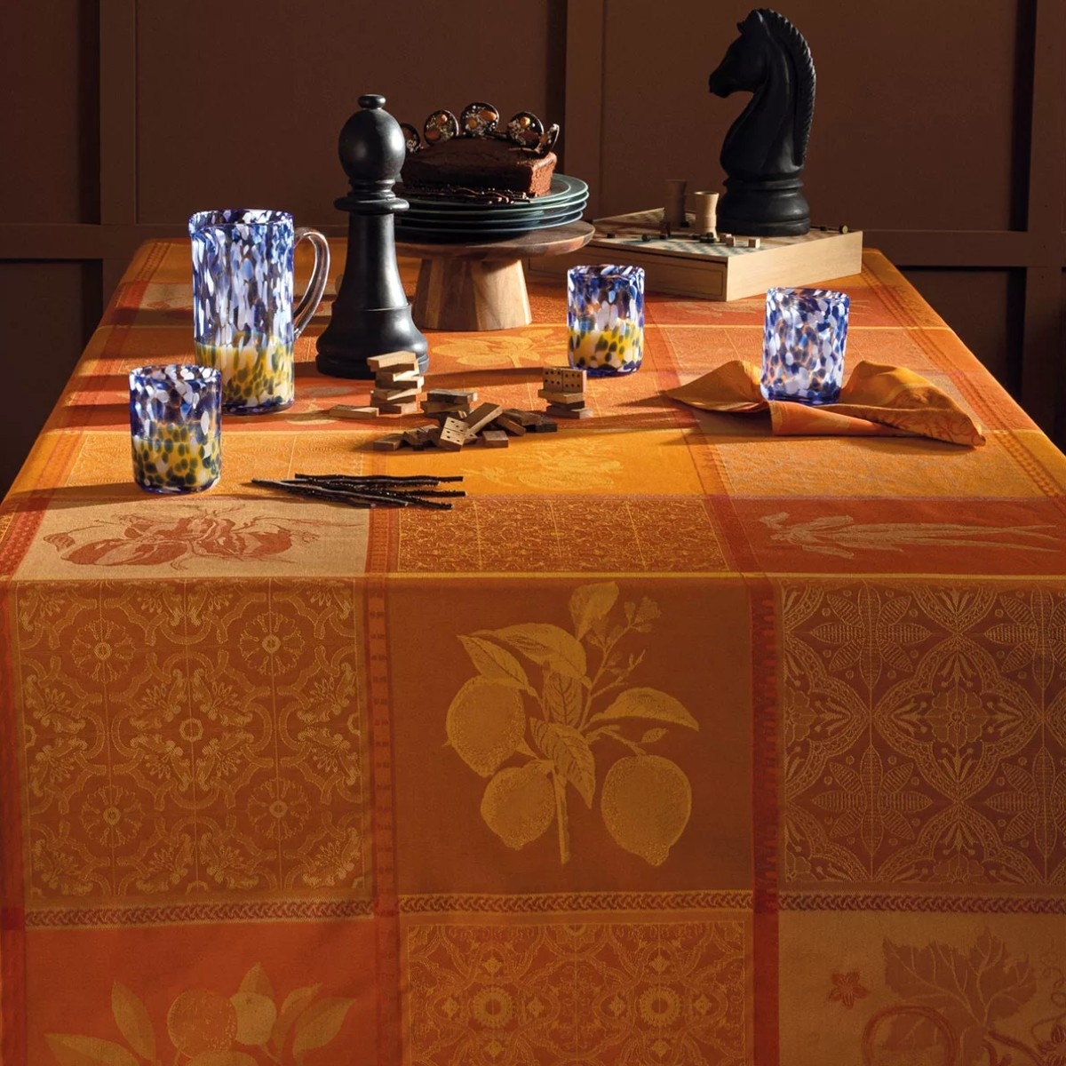 Nappe Mille tutti frutti ocre - Automne Hiver 2024