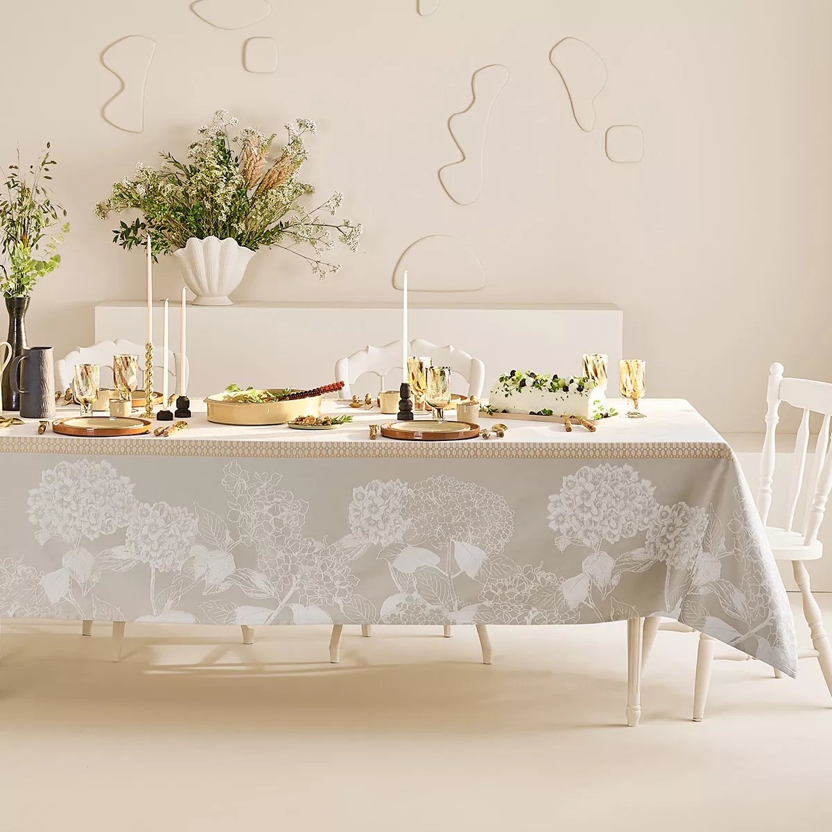 Nappe Mille hortensias naturel - Printemps-Été 2025