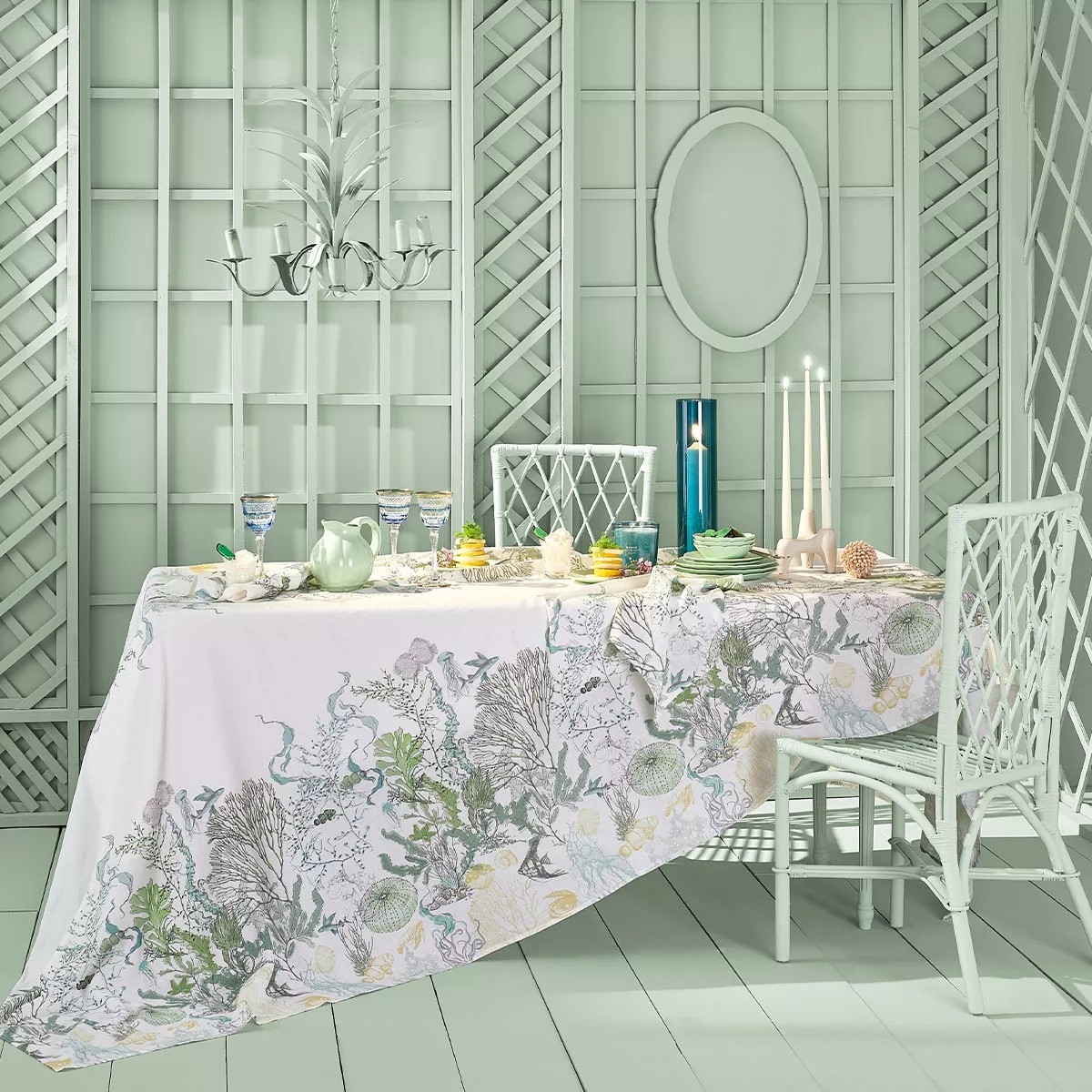 Nappe Balade marine verde - Printemps - Ete 2025