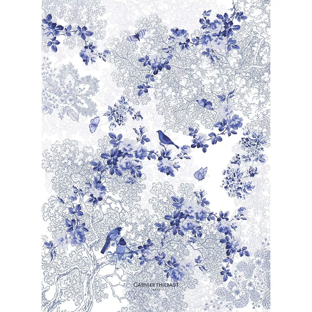 Torchon Volière bleu - Printemps - Été