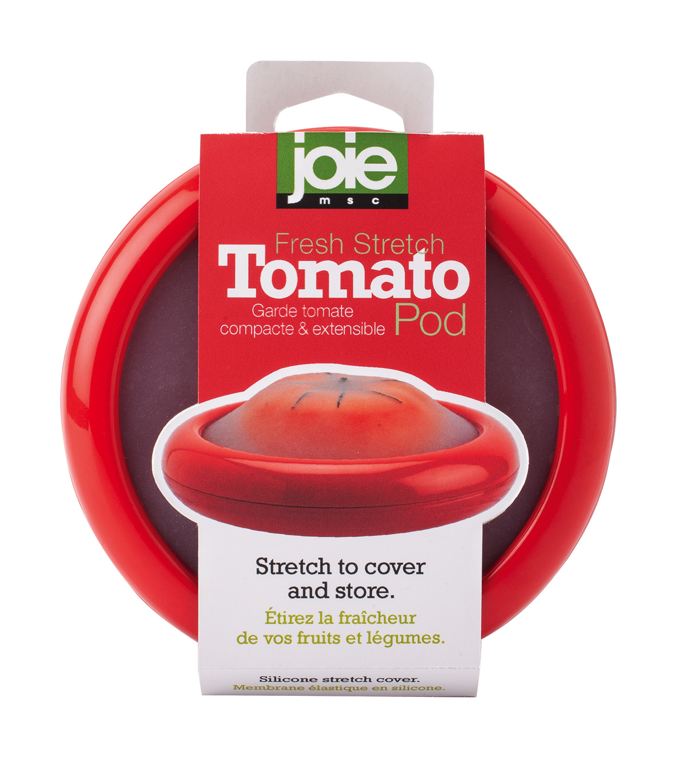 Visuel deBoîte pour TOMATE - "Stretch Pod", Joie La boîte pour TOMATE "Stretch Pod" de Joie est une alliée de l’anti-gaspillage car elle permet de protéger au réfrigérateur les tomates entamées grâce à sa membrane élastique en silicone.