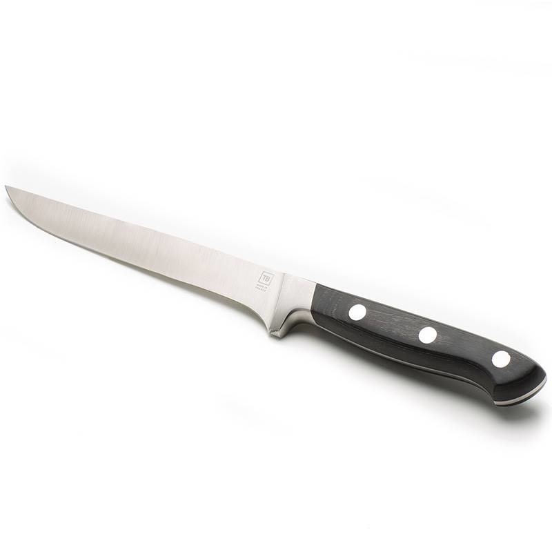 Couteau à désosser 15 cm français - Forgé Traditionnel, manche en bois