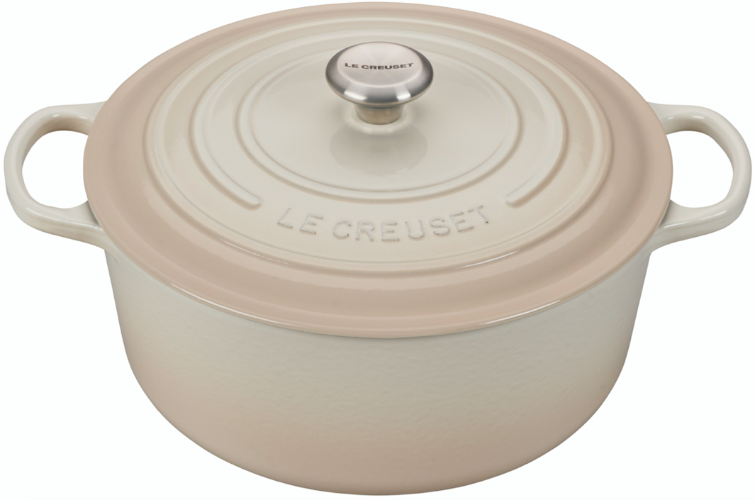 COCOTTE OVALE 31CM MERINGUE - FONTE ÉMAILLÉE