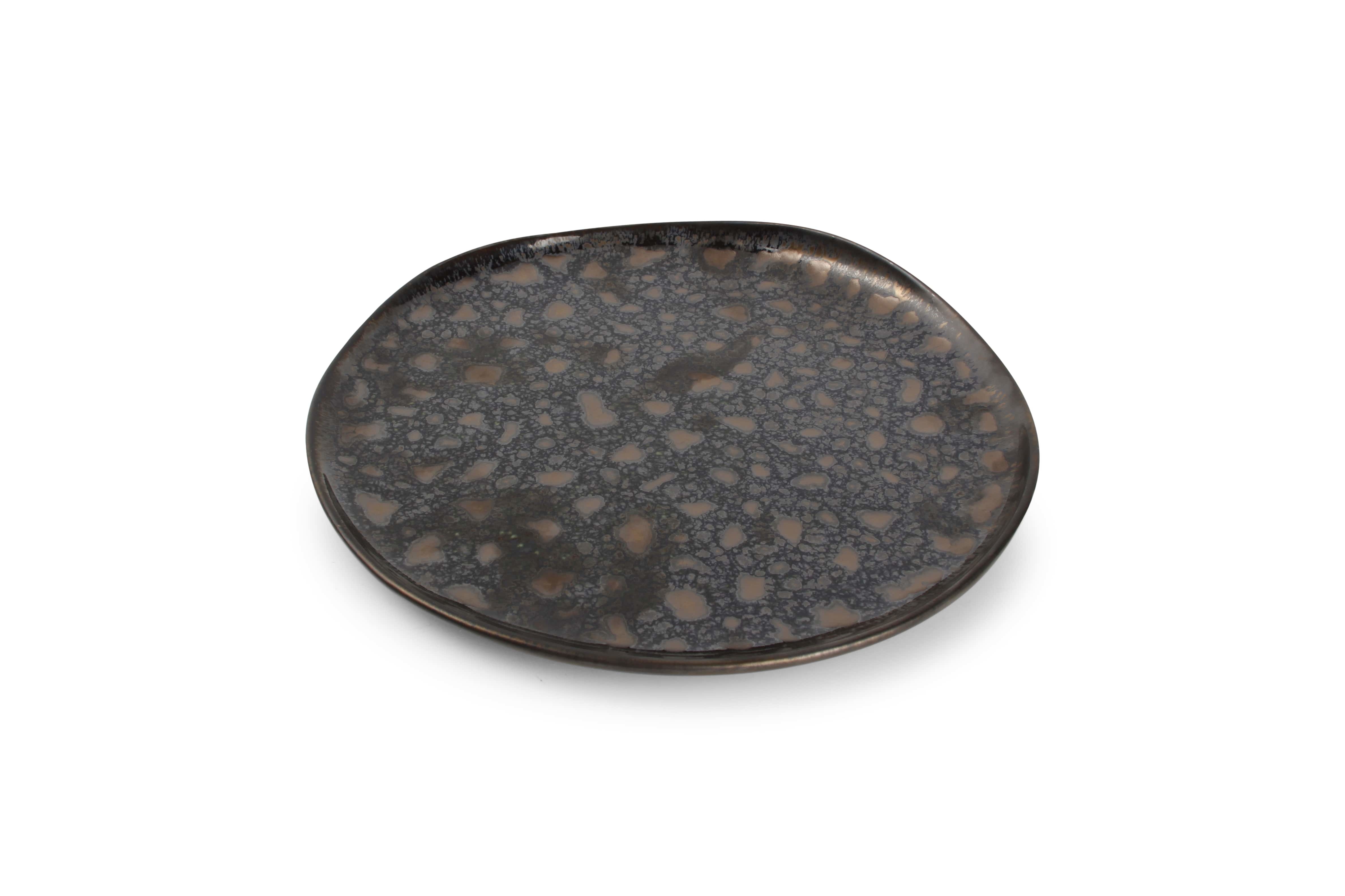 Assiette plate 27cm gold flaked Nobile - Nobile