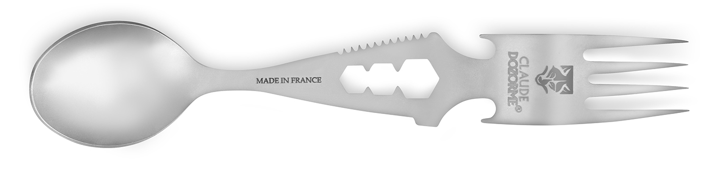 Visuel de Set Liner Thiers® + Forkspinner - Outdoor Set randonnée composé d'un couteau pliant Liner Thiers® et d'une forkspinner 6 fonctions
