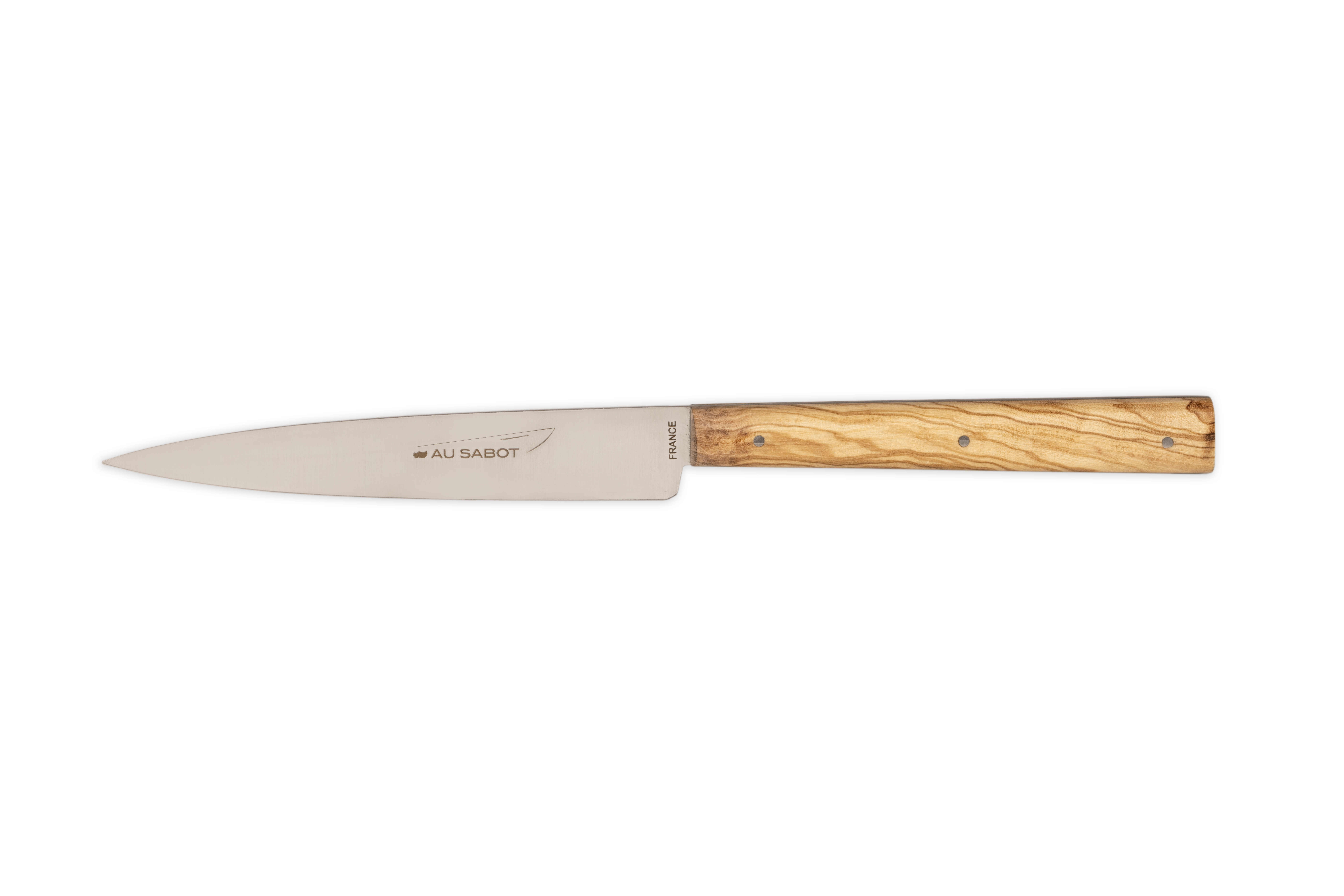 Visuel de Couteau de table Sakura Coffret de 6 couteaux de table Sakura manche olivier, lame non crantée en acier inox