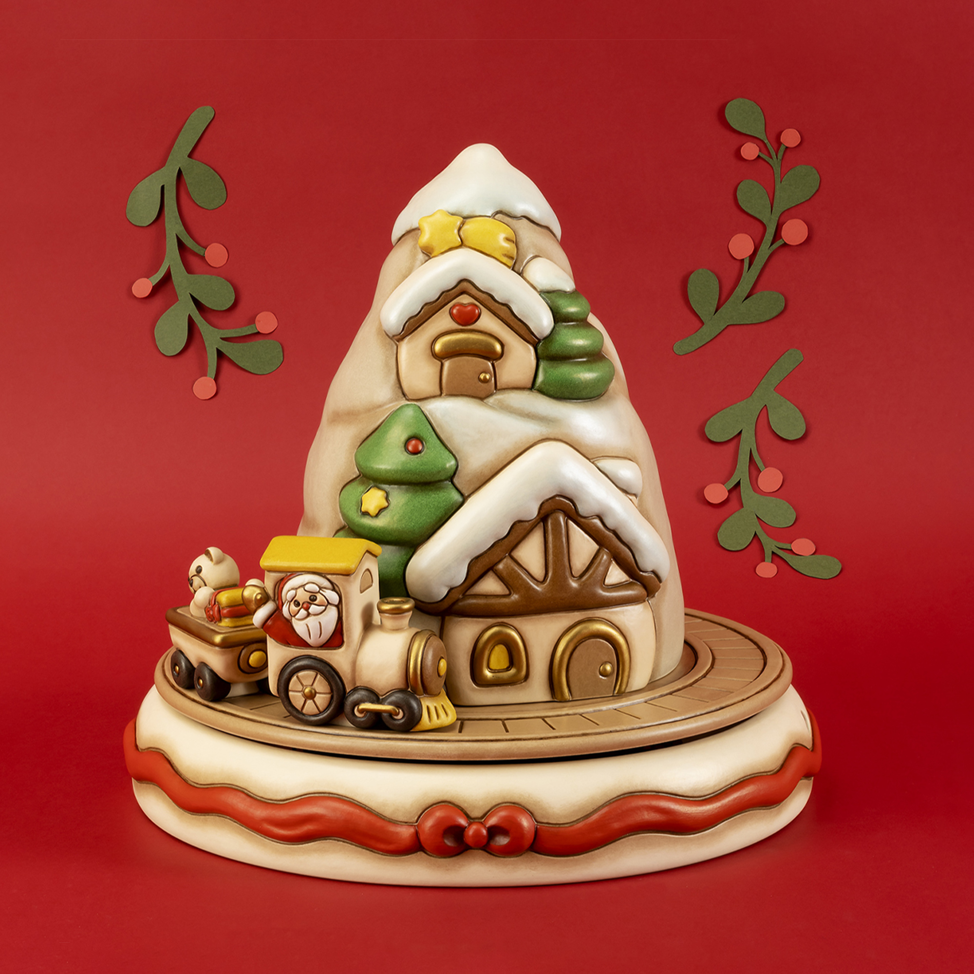 Christmas village with Santa Claus - Christmas decorations