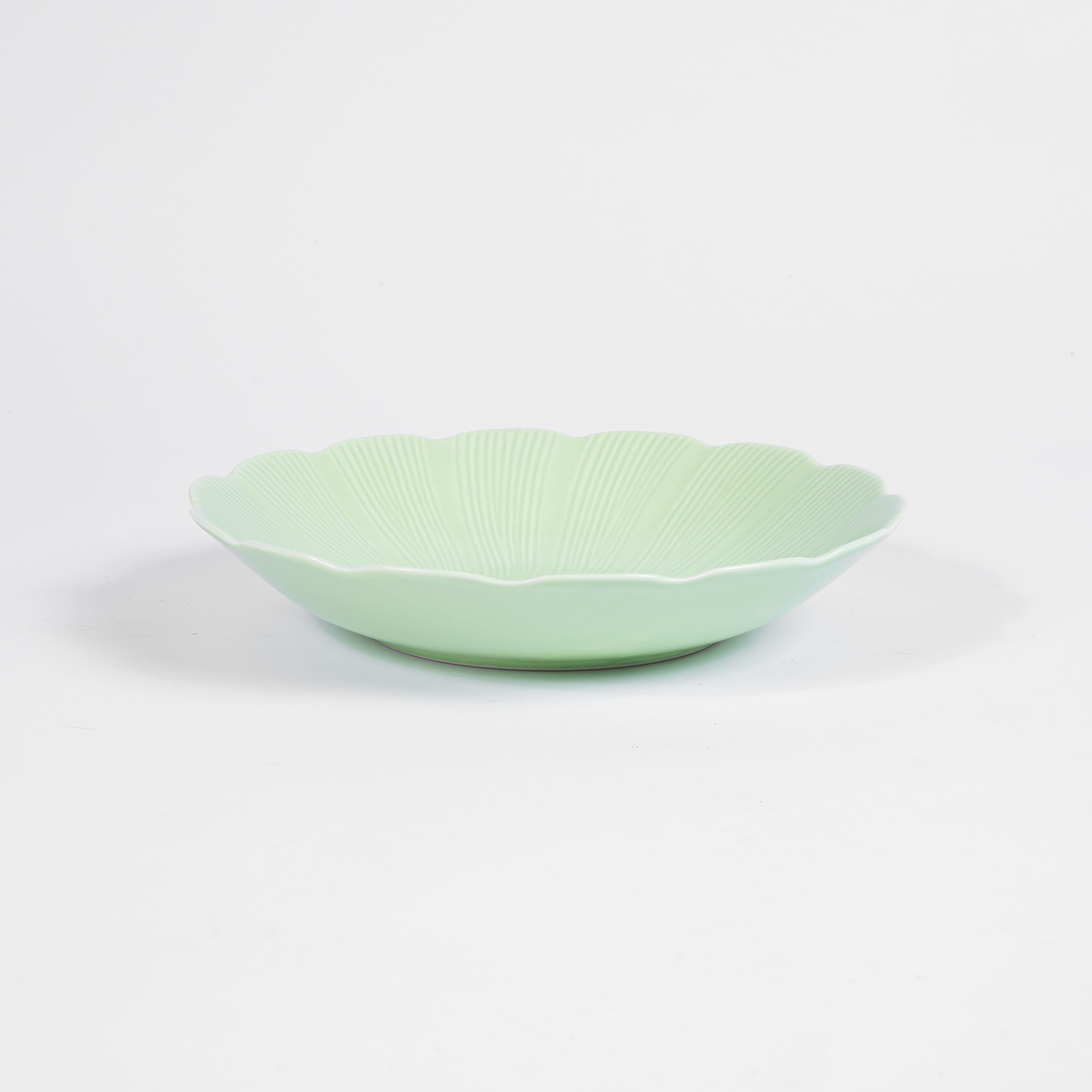 L'assiette creuse vert jade