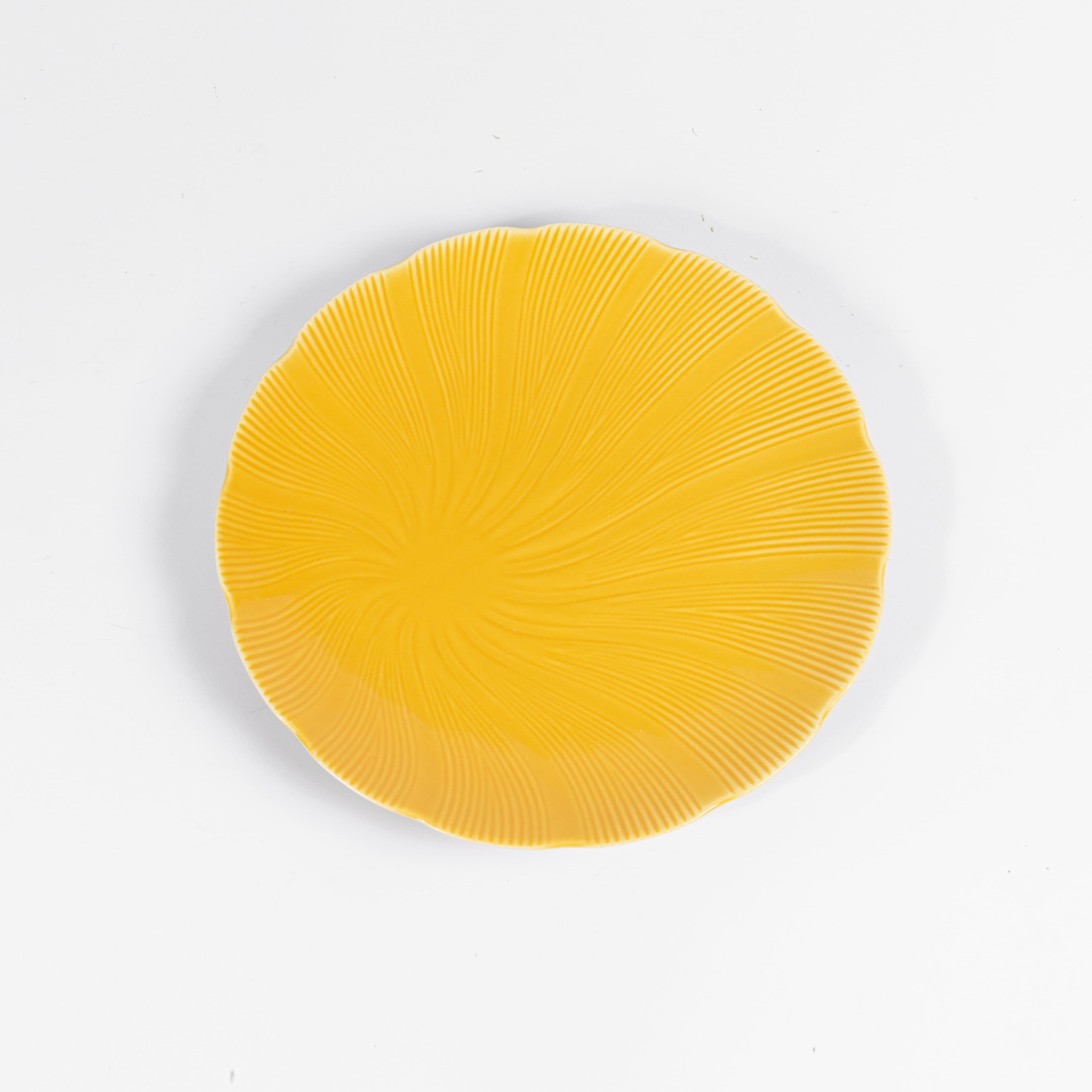L'assiette plate jaune solaireCollection Tahiti