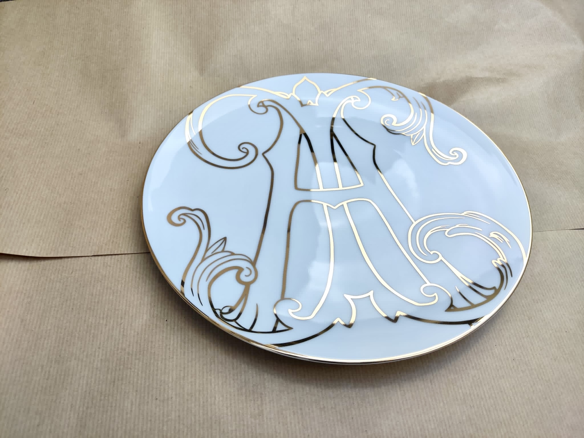 Monogramme sur mesure porcelaine de Limoges - Sur mesure