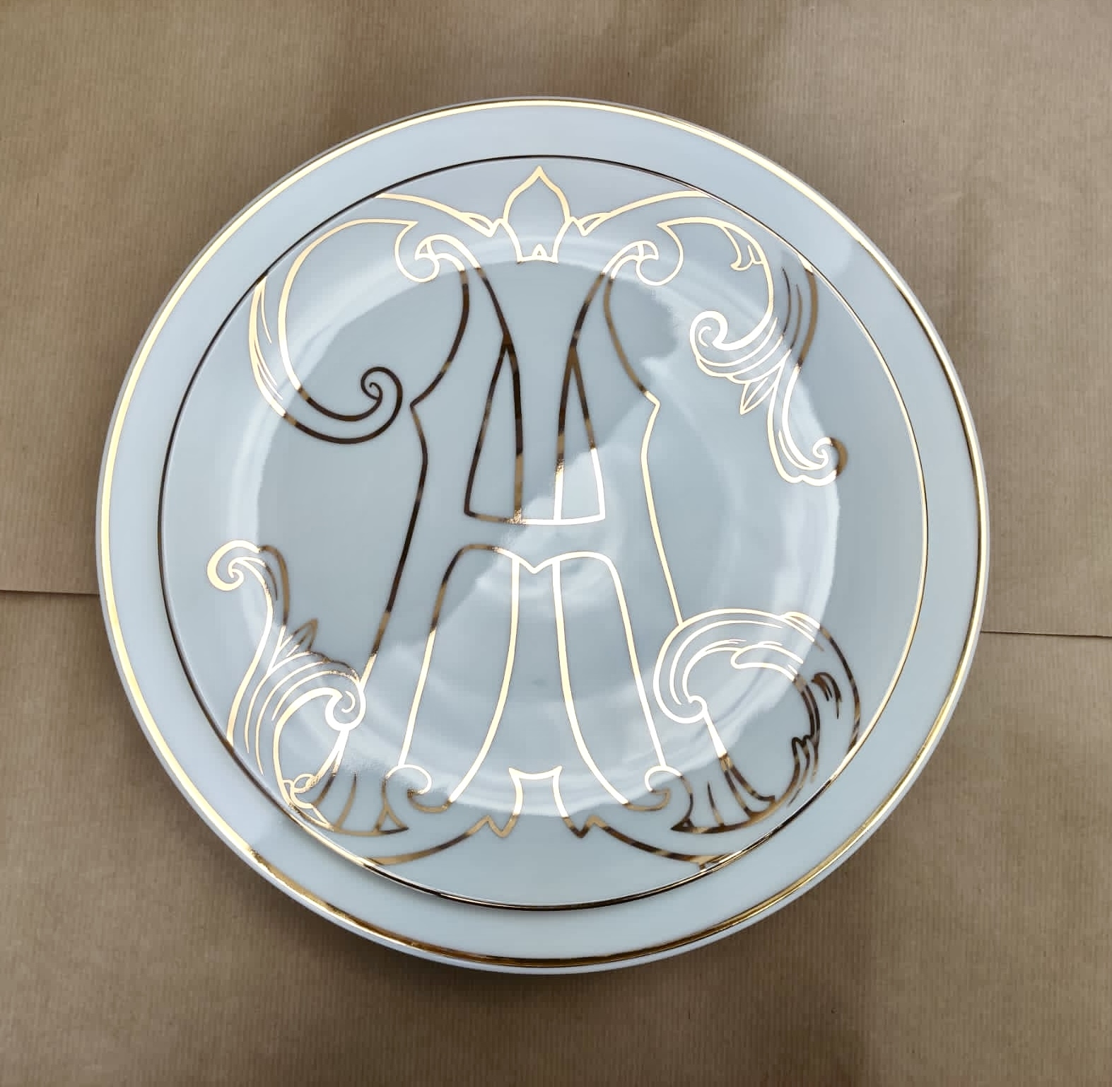 Monogramme sur mesure porcelaine de Limoges France - Sur mesure