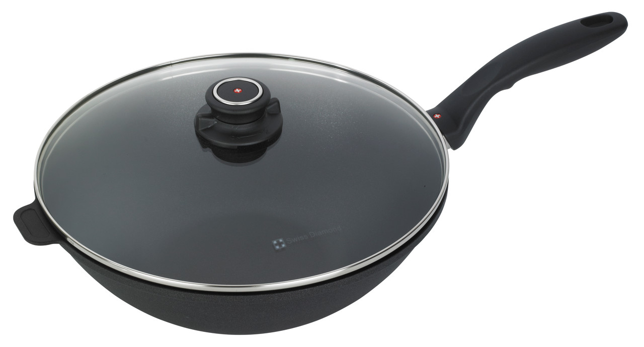 WOK AVEC COUVERCLE INDUCTION SWISS DIAMOND XD 30CM