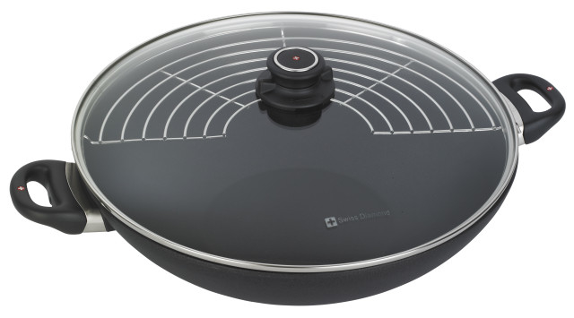 WOK AVEC COUVERCLE INDUCTION SWISS DIAMOND XD 36CM