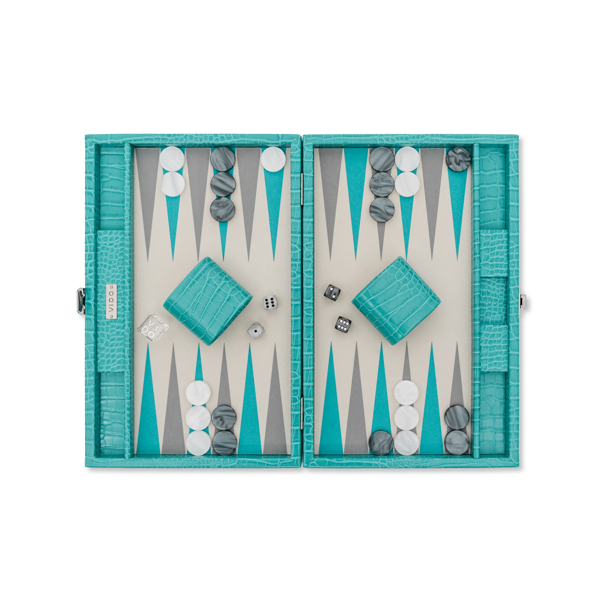 Backgammon Turquoise Alligator - Medium - Collection 2022