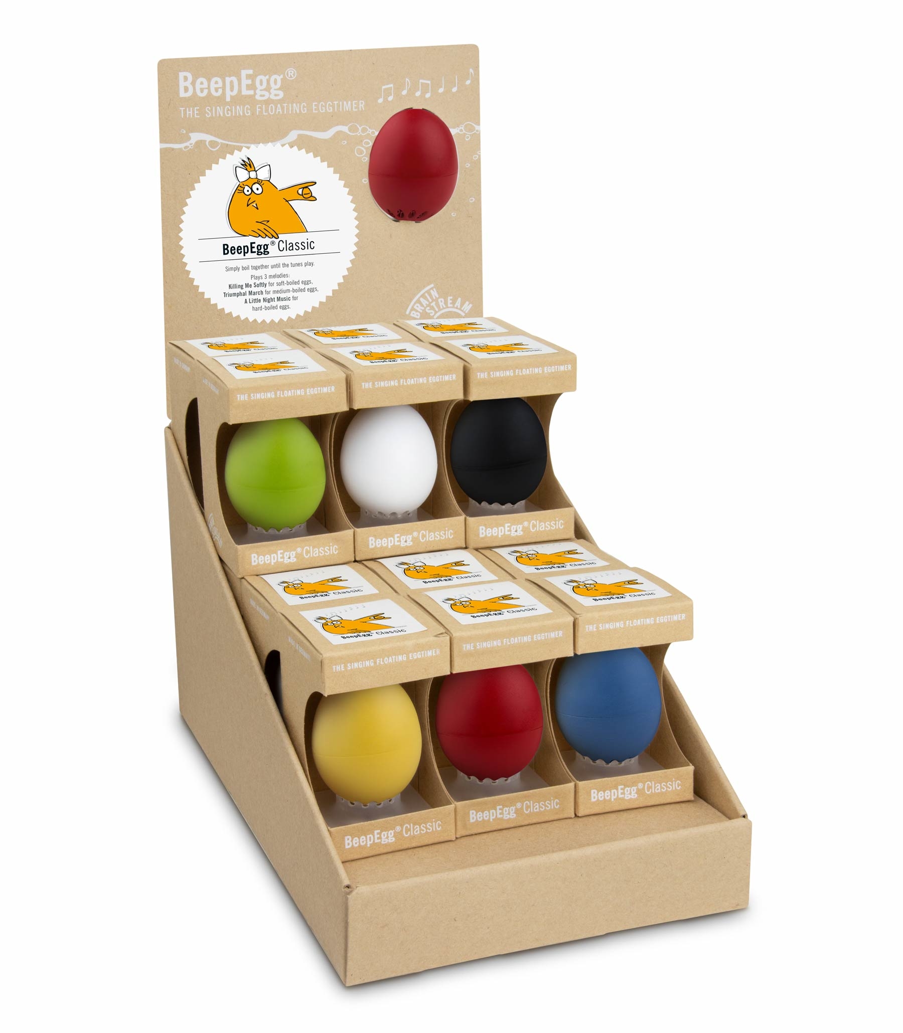 BeepEgg® Couleurs Vifs - Display 18 pièces - Brainstream