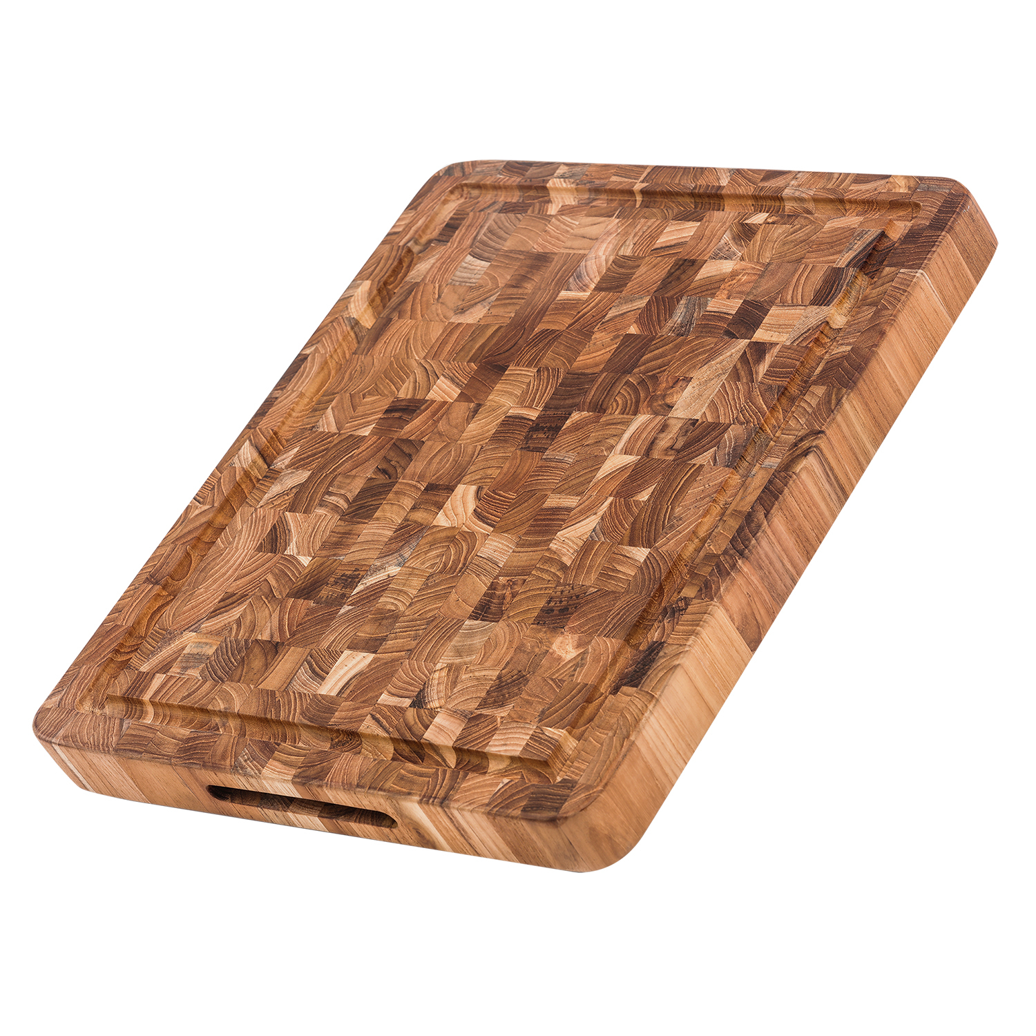 Billot en teak avec rigole - TEAKHAUS